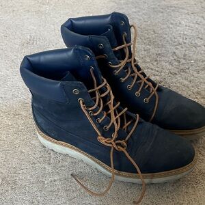 Timberland Women's Navy Lace Up Boots